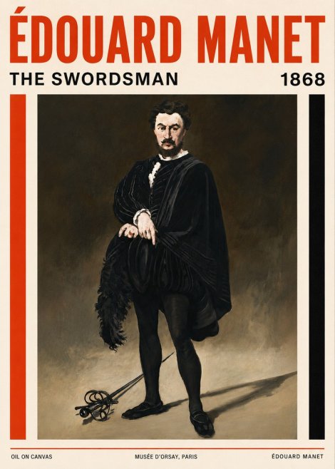 Édouard Manet The Swordsman No4 - Poszter