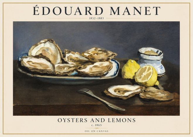 Édouard Manet Oysters and Lemons No1 - Poszter