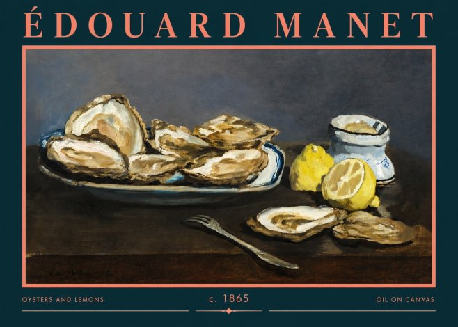 Édouard Manet Oysters and Lemons No2 - Poszter