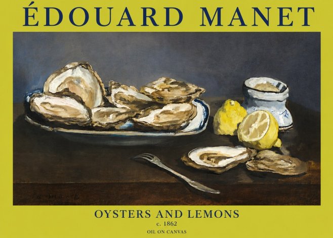 Édouard Manet Oysters and Lemons No4 - Poszter