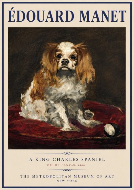 Édouard Manet A King Charles Spaniel No5 - Poszter