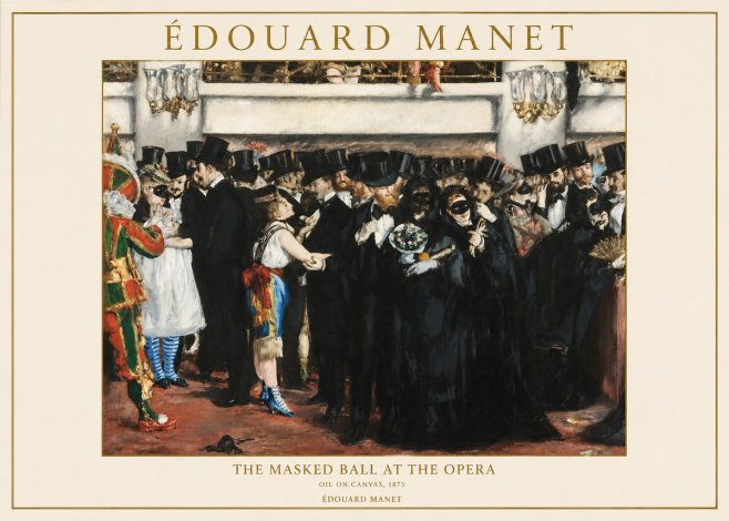 Édouard Manet The Masked Ball at the Opera No1 - Poszter