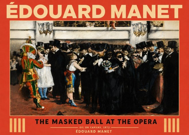 Édouard Manet The Masked Ball at the Opera No5 - Poszter