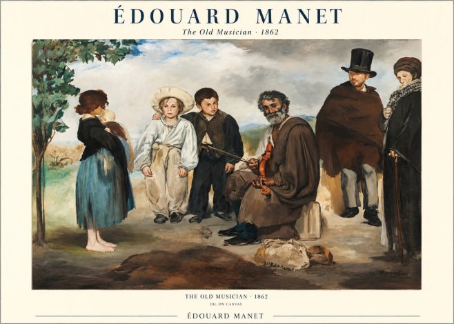 Édouard Manet The Old Musician - 1862 No1 - Poszter