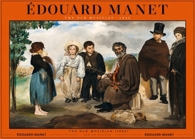 Édouard Manet The Old Musician - 1862 No2 - Poszter