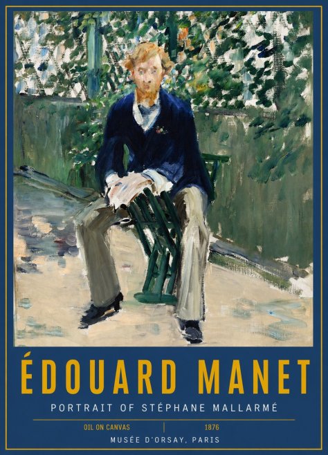 Édouard Manet Portrait of Stéphane Mallarmé II No2 - Poszter