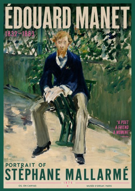 Édouard Manet Portrait of Stéphane Mallarmé II No4 - Poszter