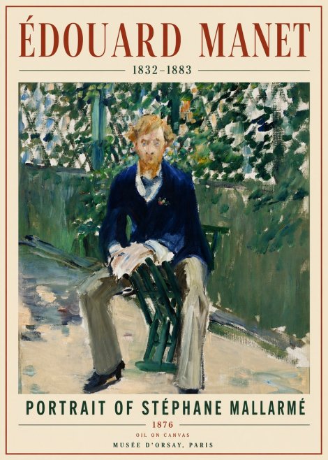 Édouard Manet Portrait of Stéphane Mallarmé II No5 - Poszter
