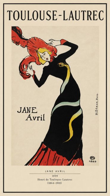 Toulouse-Lautrec Jane Avril I No1 - Poszter