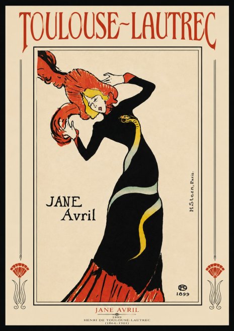 Toulouse-Lautrec Jane Avril I No3 - Poszter