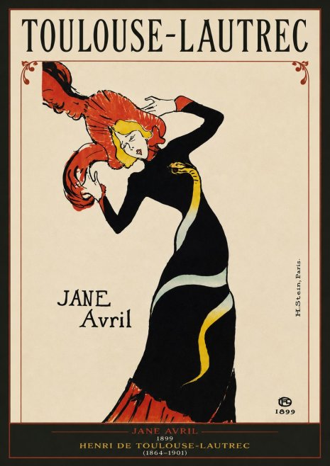 Toulouse-Lautrec Jane Avril I No4 - Poszter