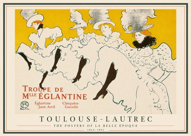 Toulouse-Lautrec Troupe De Mlle Églantine No3 - Poszter