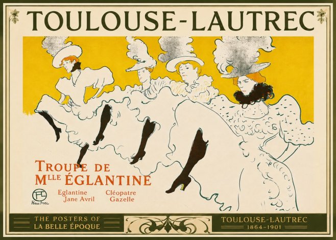 Toulouse-Lautrec Troupe De Mlle Églantine No4 - Poszter