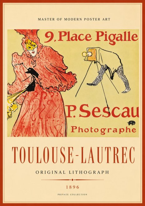 Toulouse-Lautrec 9. Place Pigalle No2 - Poszter