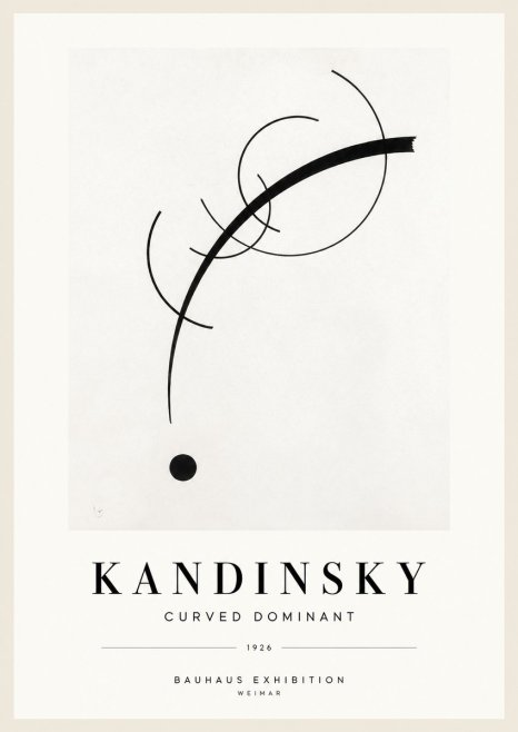 Kandinsky Curved Dominant No1 - Poszter