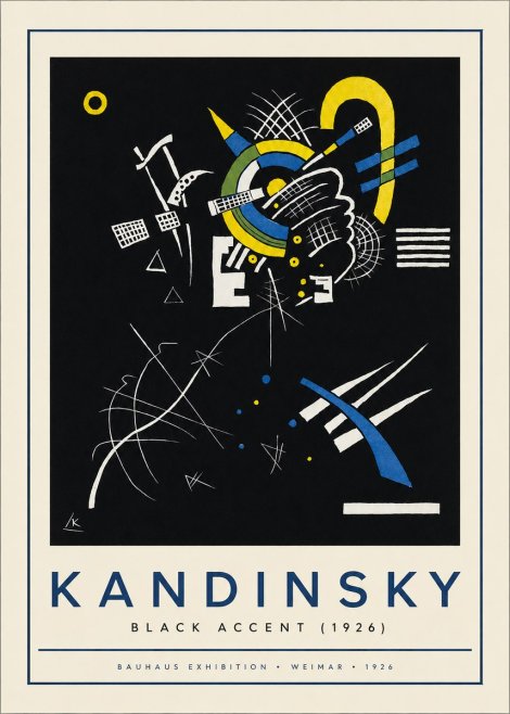 Kandinsky Black Accent (1926) No2 - Poszter