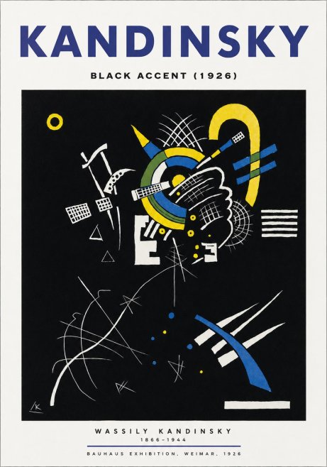 Kandinsky Black Accent (1926) No4 - Poszter