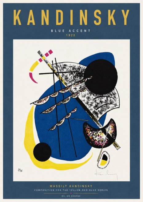 Kandinsky Blue Accent No3 - Poszter