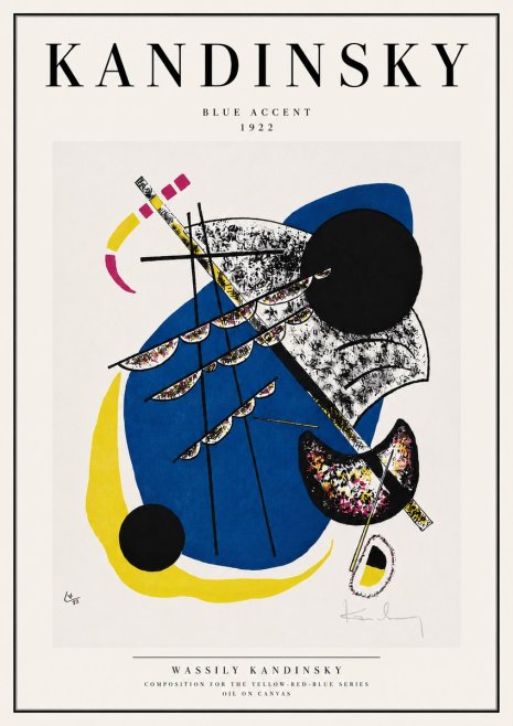 Kandinsky Blue Accent No4 - Poszter