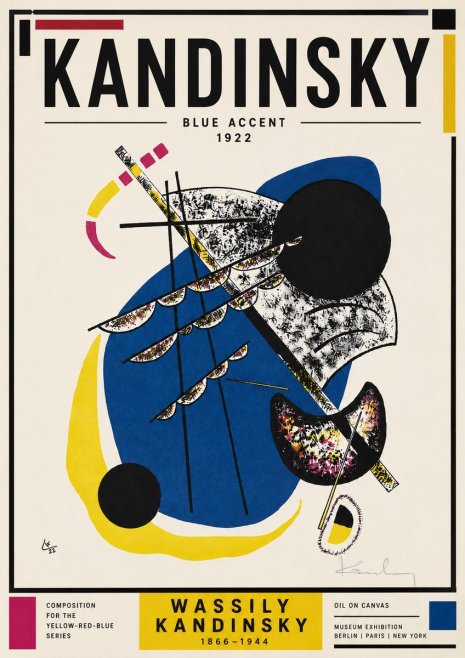 Kandinsky Blue Accent No5 - Poszter