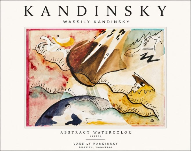 Kandinsky Abstract Watercolor No1 - Poszter