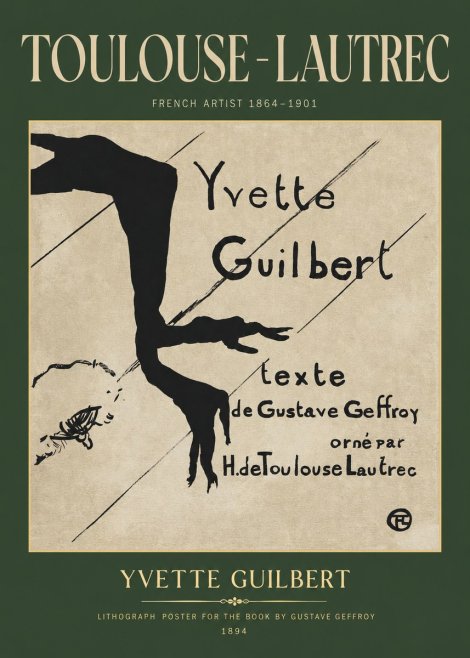 Toulouse-Lautrec Yvette Guilbert No2 - Poszter