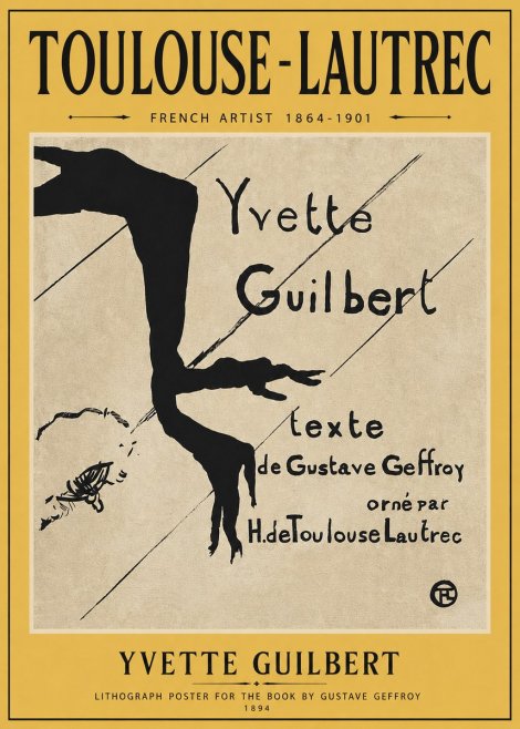 Toulouse-Lautrec Yvette Guilbert No4 - Poszter
