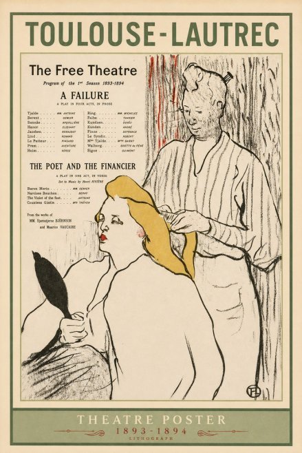Toulouse-Lautrec Le Théâtre Libre - Une Faillite / Le Poète Et Le Financier No2 - Poszter