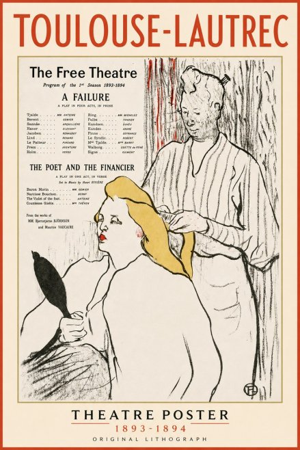 Toulouse-Lautrec Le Théâtre Libre - Une Faillite / Le Poète Et Le Financier No3 - Poszter