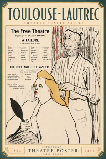 Toulouse-Lautrec Le Théâtre Libre - Une Faillite / Le Poète Et Le Financier No6 - Poszter