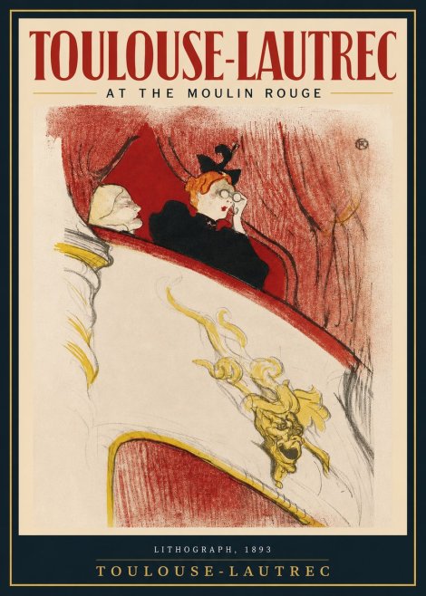 Toulouse-Lautrec At the Moulin Rouge I No2 - Poszter