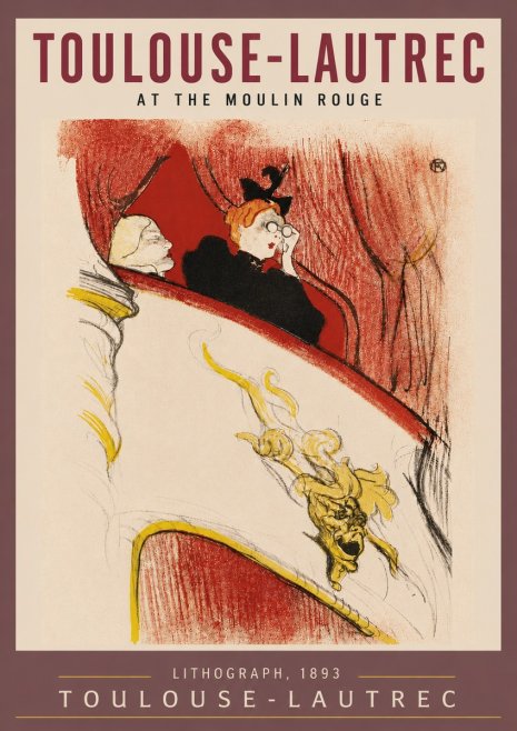 Toulouse-Lautrec At the Moulin Rouge I No5 - Poszter