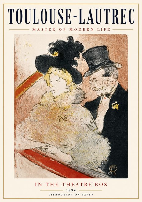 Toulouse-Lautrec In the Theatre Box No3 - Poszter