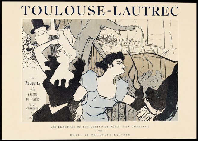 Toulouse-Lautrec Les Redoutes of the Casino De Paris (New Confetti) No1 - Poszter