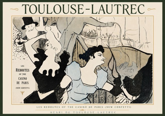 Toulouse-Lautrec Les Redoutes of the Casino De Paris (New Confetti) No6 - Poszter