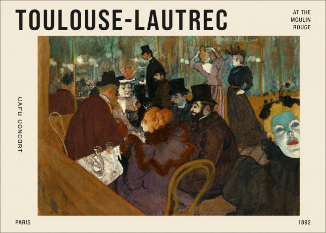 Toulouse-Lautrec At the Moulin Rouge IV No3 - Poszter