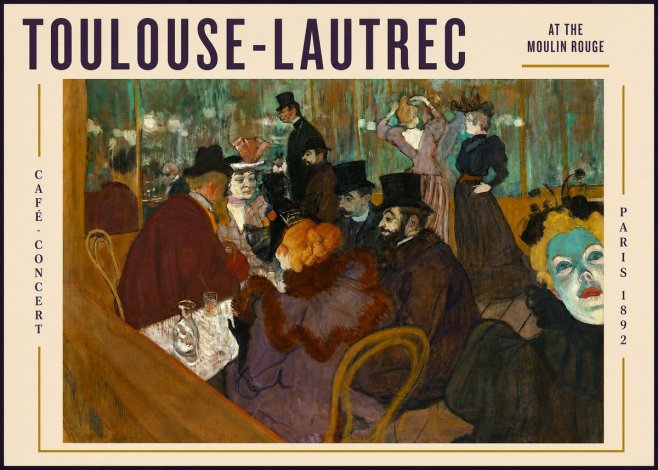 Toulouse-Lautrec At the Moulin Rouge IV No4 - Poszter