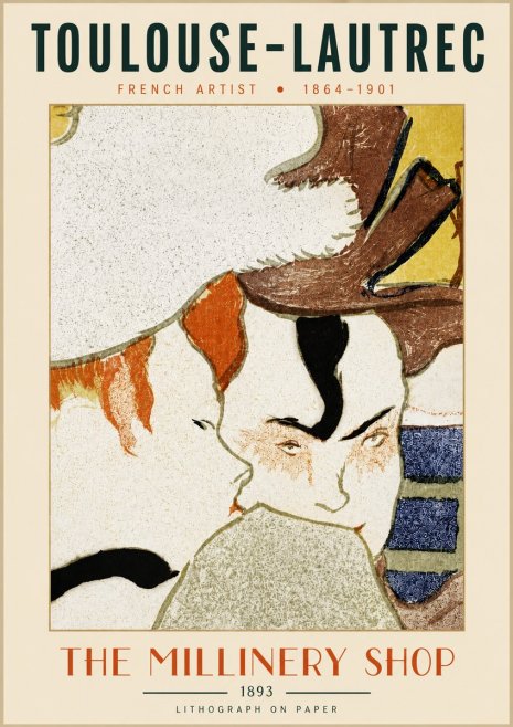 Toulouse-Lautrec The Millinery Shop No4 - Poszter