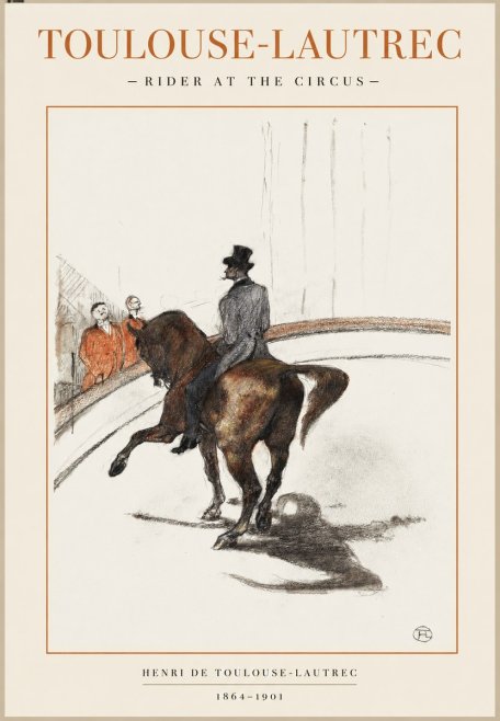 Toulouse-Lautrec Rider at the Circus No1 - Poszter