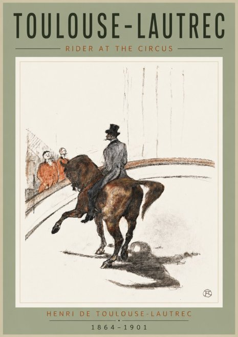 Toulouse-Lautrec Rider at the Circus No6 - Poszter