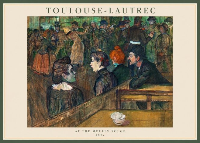 Toulouse-Lautrec At the Moulin Rouge V No1 - Poszter