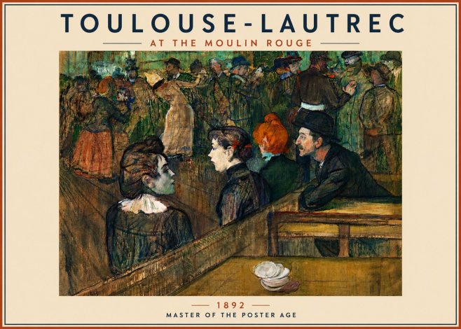 Toulouse-Lautrec At the Moulin Rouge V No5 - Poszter