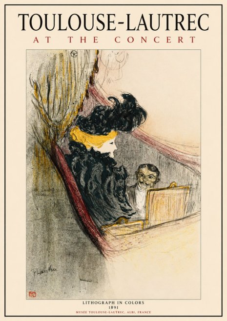 Toulouse-Lautrec At the Concert No1 - Poszter
