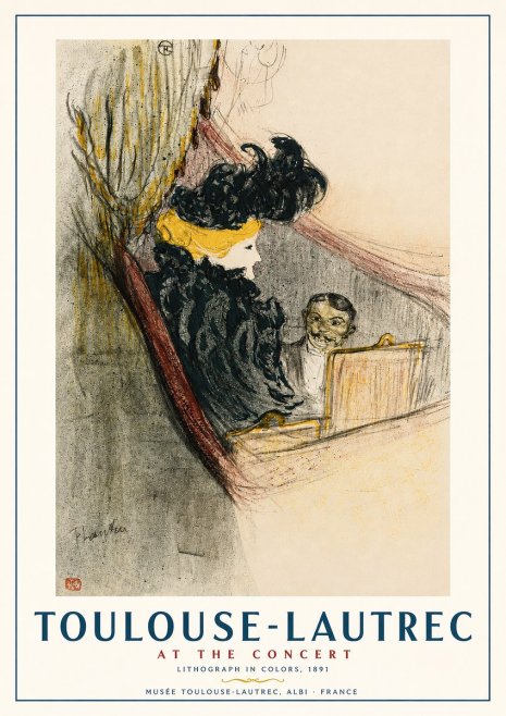Toulouse-Lautrec At the Concert No2 - Poszter