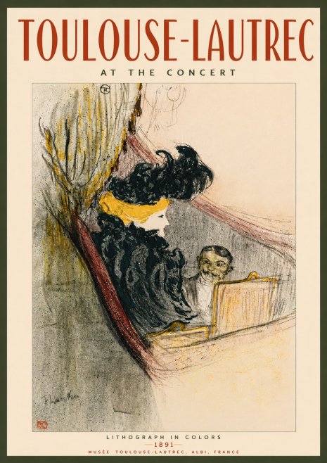 Toulouse-Lautrec At the Concert No3 - Poszter