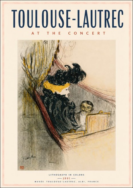 Toulouse-Lautrec At the Concert No4 - Poszter