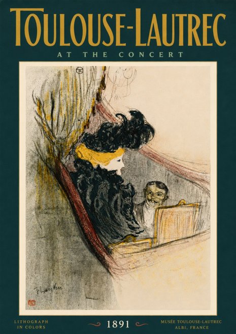 Toulouse-Lautrec At the Concert No5 - Poszter