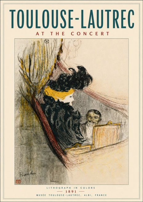 Toulouse-Lautrec At the Concert No6 - Poszter