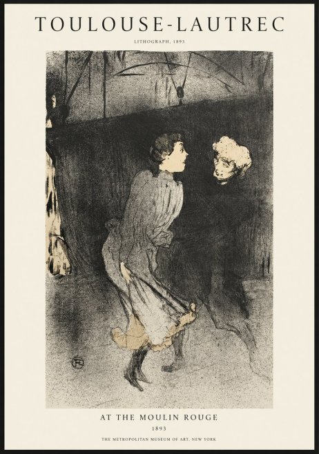 Toulouse-Lautrec At the Moulin Rouge VI No1 - Poszter