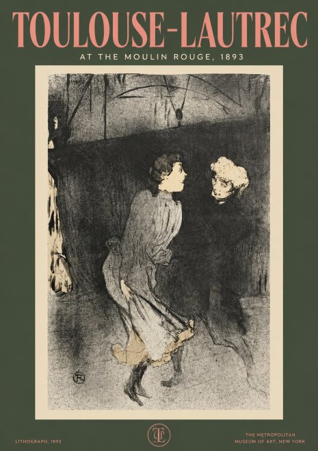 Toulouse-Lautrec At the Moulin Rouge VI No2 - Poszter